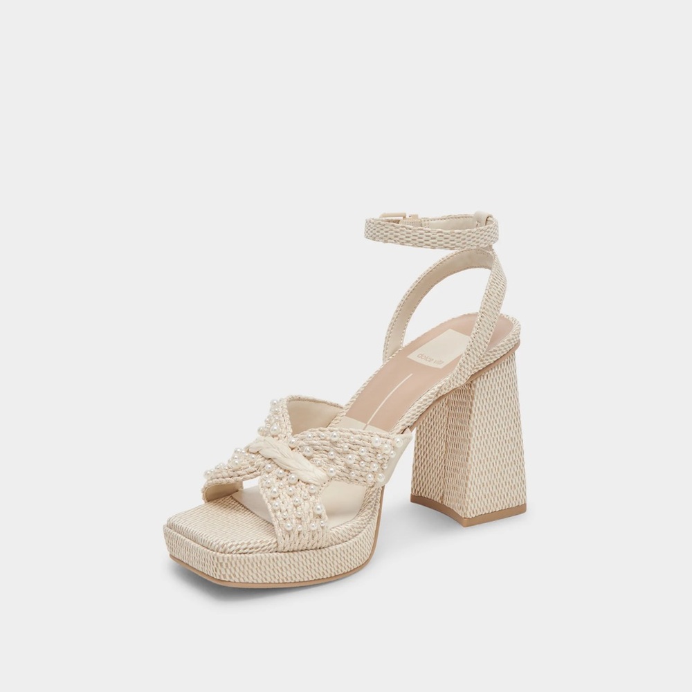 Elegant Beige Platform Sandals